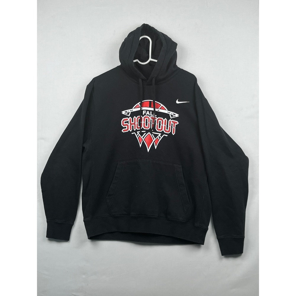 Nike Fall Shootout Basketball Hoodie Mens Large Graphic Sweatshirt Black L